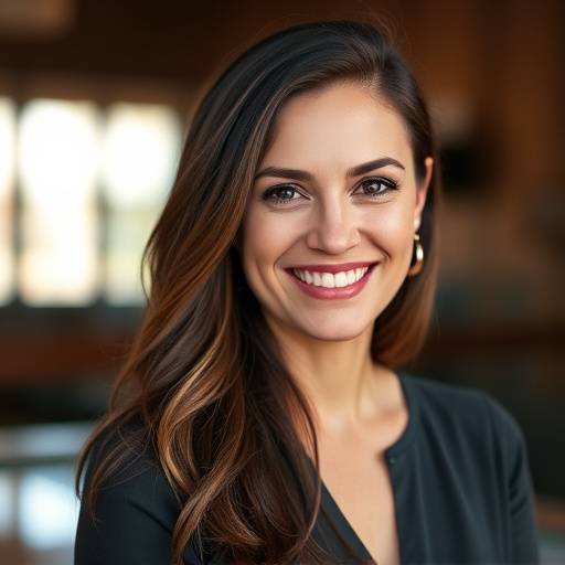 Headshot of Isabella Rossi, a renowned script supervisor and instructor, smiling confidently