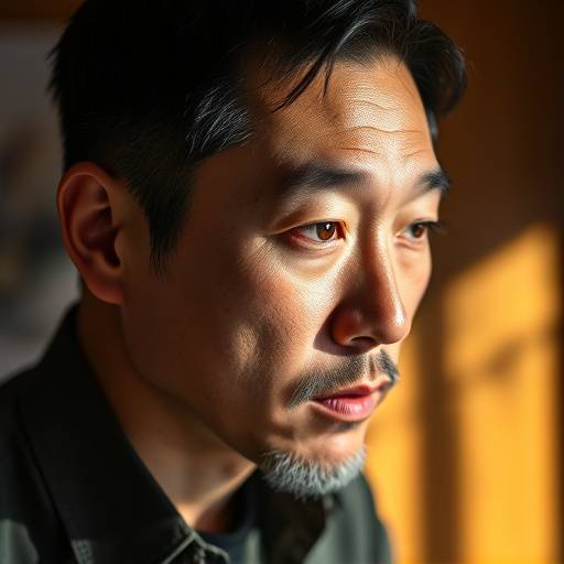 Headshot of Kenji Tanaka, a cinematography instructor with a focused and thoughtful expression