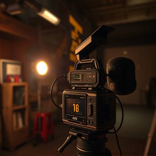Kenji Tanaka operating a camera on set