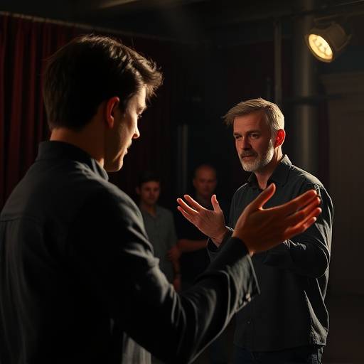 Marcus O'Connell leading an acting workshop