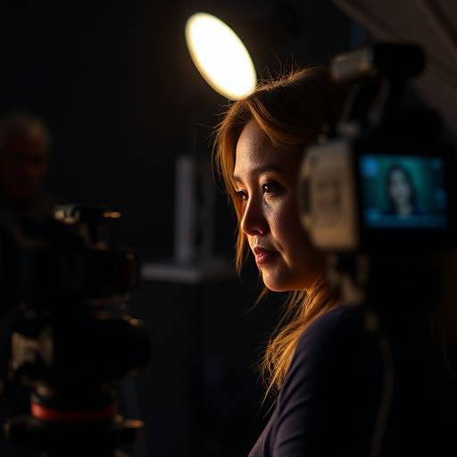 Natalie Chen working in an editing suite